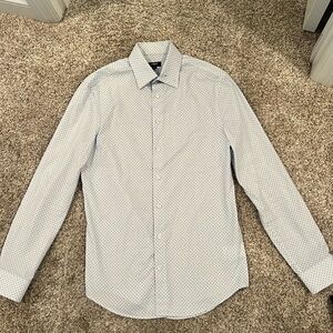 Express light blue with pattern dress shirt size XS, BRAND NEW, never worn